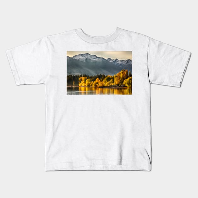 Wanaka in Autumn 1 Kids T-Shirt by charlesk